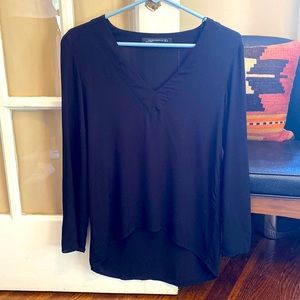 Zara woman sheer black top